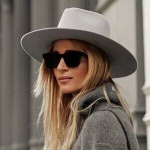 Wool/Polyester Felt Fedora Hat OS